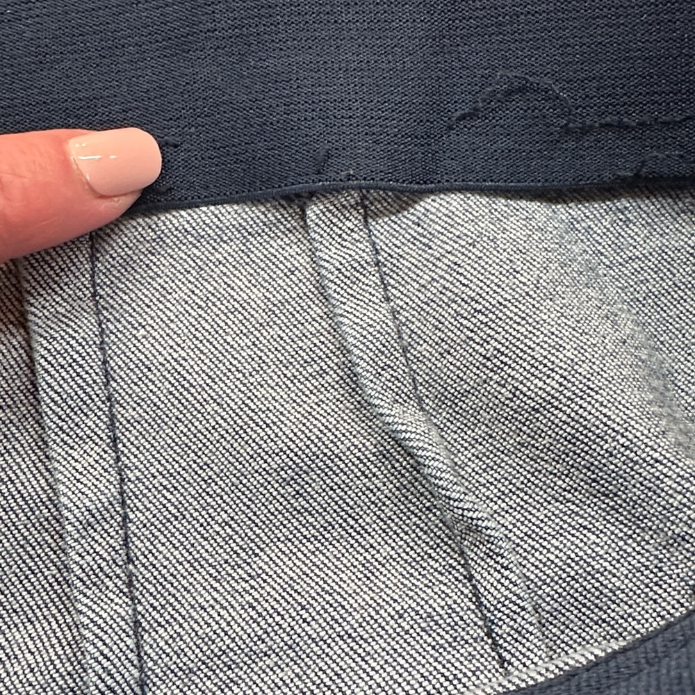 Pilcro Blue Denim Wide Flare Jeans Stretch Pull-on Anthropologie Size 30 - Picture 9 of 9